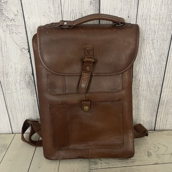 TIMBERLAND BOOT COMPANY Convertible All-Leather Briefcase Backpack Computer Bag - Picture 1 of 14